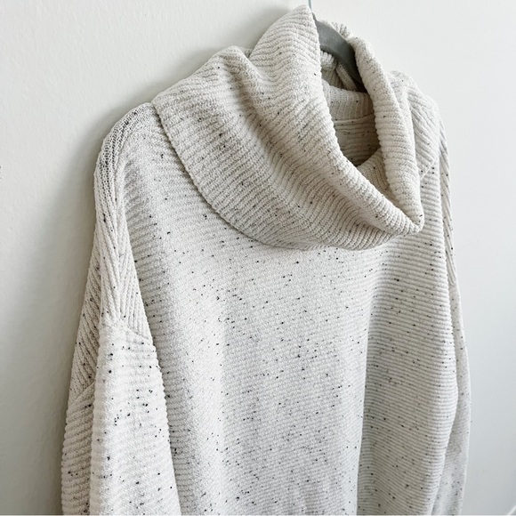 LOFT Cream Speckled Cowl Neck Sweater - Picture 5 of 5